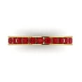 thumbnail image 1 of 0.39 ctw Wedding Band for Women - 14K Yellow Gold Simulated Ruby Stackable Eternity Ring, 1 of 6