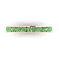 thumbnail image 1 of 0.39 ctw Wedding Band for Women - 18K Rose Gold Simulated Green Diamond Stackable Eternity Ring, 1 of 6