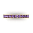 thumbnail image 1 of 0.39 ctw Wedding Band for Women - 18K Yellow Gold Simulated Alexandrite Stackable Eternity Ring, 1 of 6