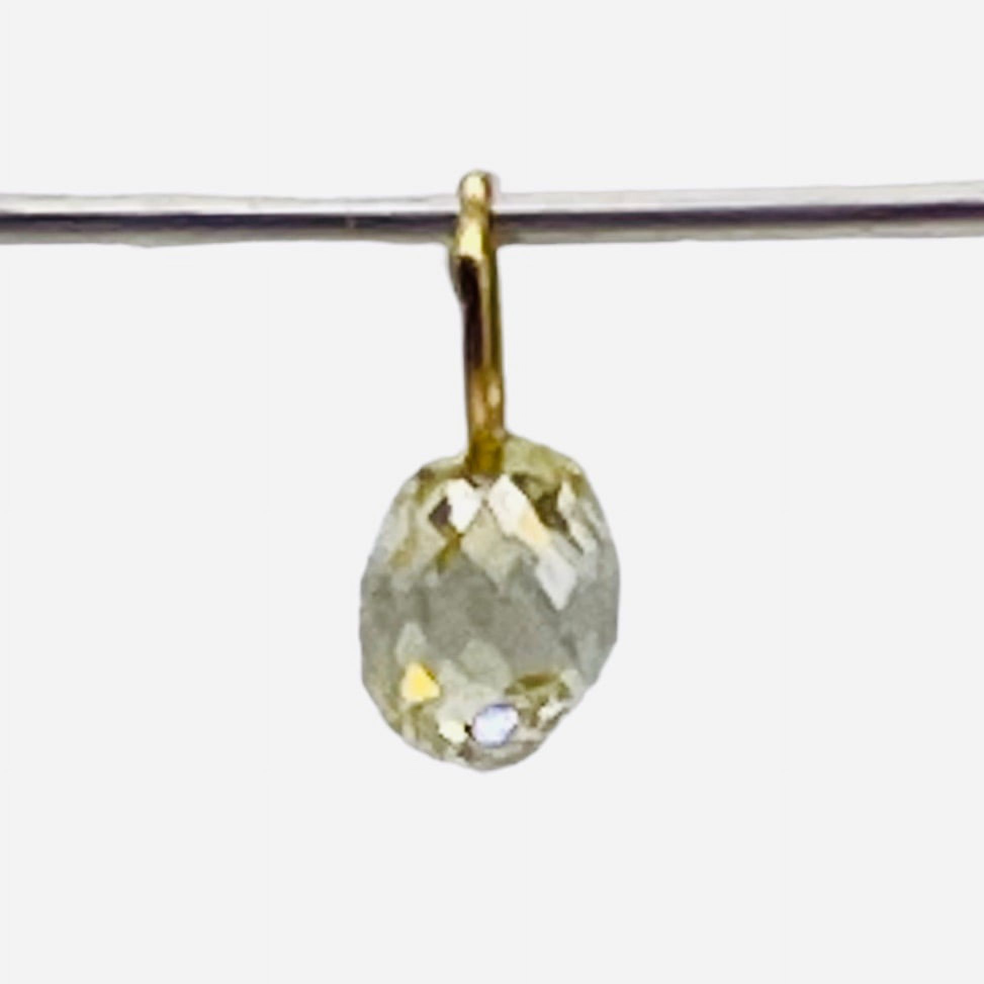 0.39cts Natural Canary Diamond 18K Gold Pendant | 4x3.25x2.75mm | - image 1 of 12