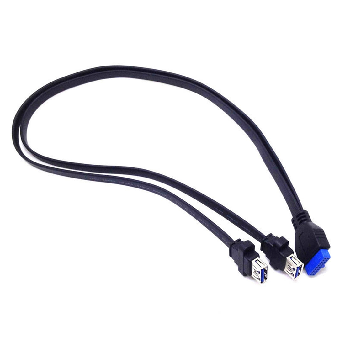 0.3M Dual 2 Port USB 3.0 Front Panel Extension Cable a Type Female to 20  Pin Box Header Female Slot Adapter Cable 