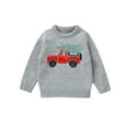 thumbnail image 1 of 0-3Y Autumn Winter Baby Boys Christmas Sweaters 6M 9M 12M 18M 24M 3Y Long Sleeve Round Neck Cartoon Print Knit Pullover Tops, 1 of 10