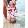 03Y Baby Girls Swimwear 2023 New Strawberry Print Long Sleeve Zipper