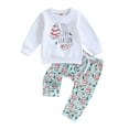 thumbnail image 1 of 0-3Y Toddler Baby Boys Girls Christmas Clothes Sets 6M 12M 18M 24M 3Y Long Sleeve Xmas Tree Sweatshirt Tops Drawstring Pants, 1 of 10