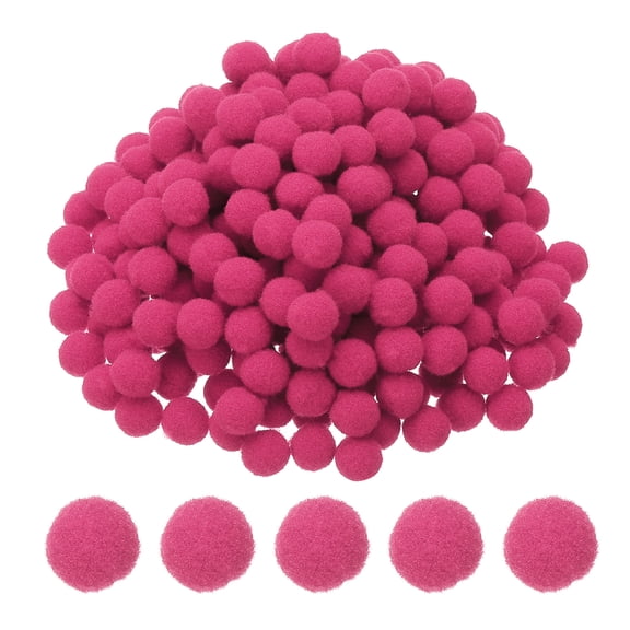 0.3inch Pom Poms for Crafts, 2000pcs Small Pompoms for Crafts Mini Puff Balls Bulk High Elasticity Fuzzy Balls for Hats Christmas Art, Hot Pink