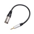 0.3m 3.5mm Mono Female to 3 Pin XLR Male Plug Audio Speaker Amplifier