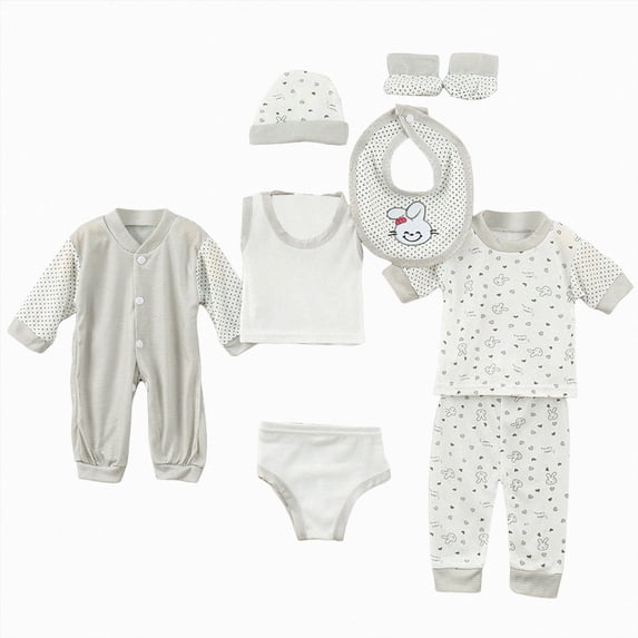 0-3m Baby Girl Boy Gifts Newborn Gift Set Baby Girls Boys Clothes Outfits Newborn Cotton Hat Bibs Pants Sock Set Take Me Home Set Layette Set Caqnni