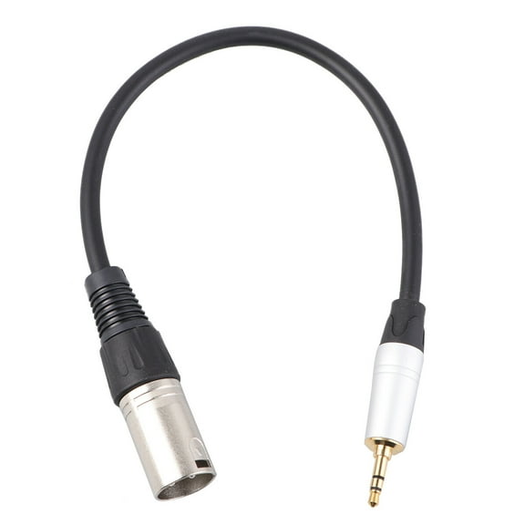 Pawsdot Audio Cable 35mm Male to Xlr Male for Speaker with Gold Plated Connectors Black