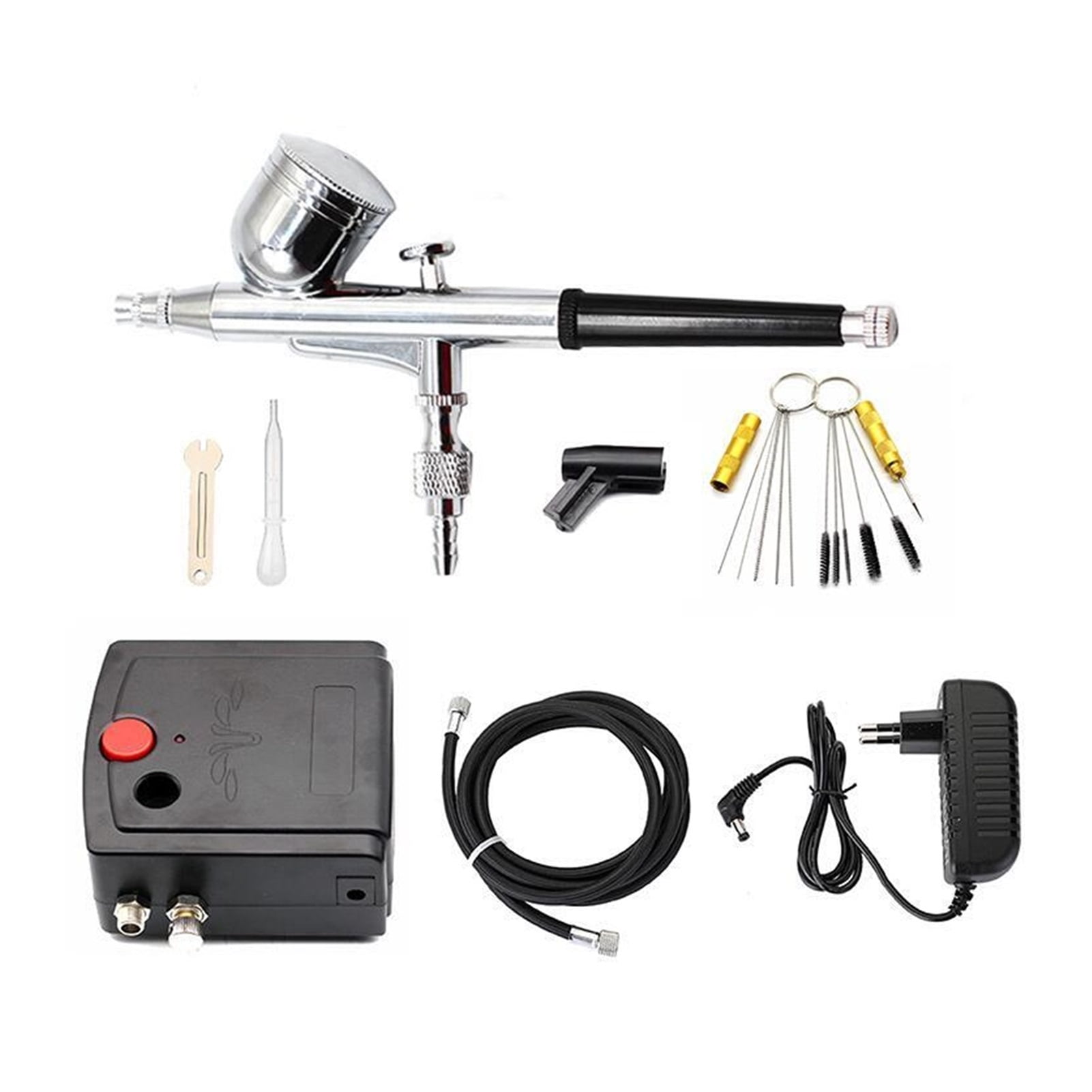 0.3mm Airbrush Paint Airbrush Compressor Air Brush Spray Gun Sprayer Pen Kit Makeup Airbrush Cake Needle Body Paint Nail Tattoo ,Versatile applications