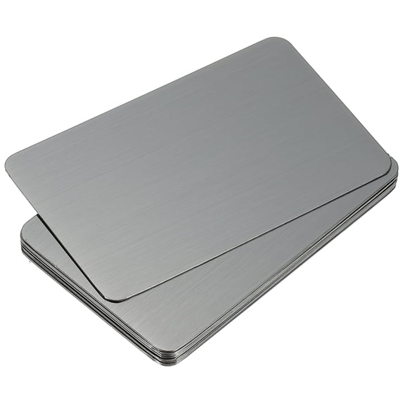 0.3mm Stainless Steel Metal Business Cards, 12 Pack Blank Name Card, Black