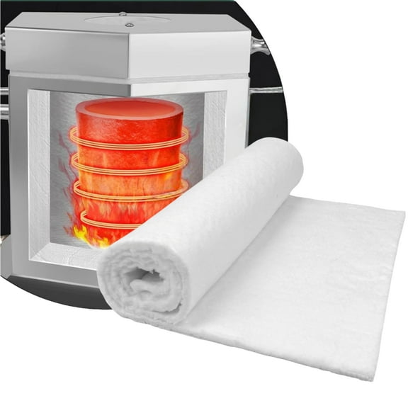 0.4"×12"×24" Ceramic Fiber Blanket Fireproof Insulation Material,Soft and Flame Retardant,Suitable for Glass Blowing,Furnace,Forge,Fireplace