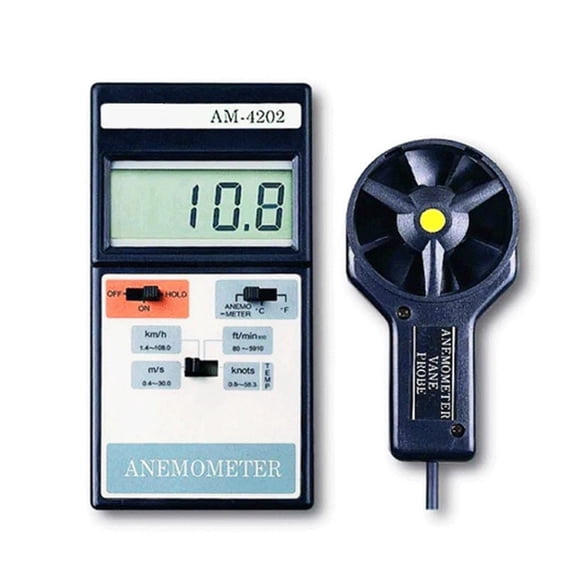 0.4-30.0m/s Naked-Head Type K Thermocouple Sensor Vane Anemometer