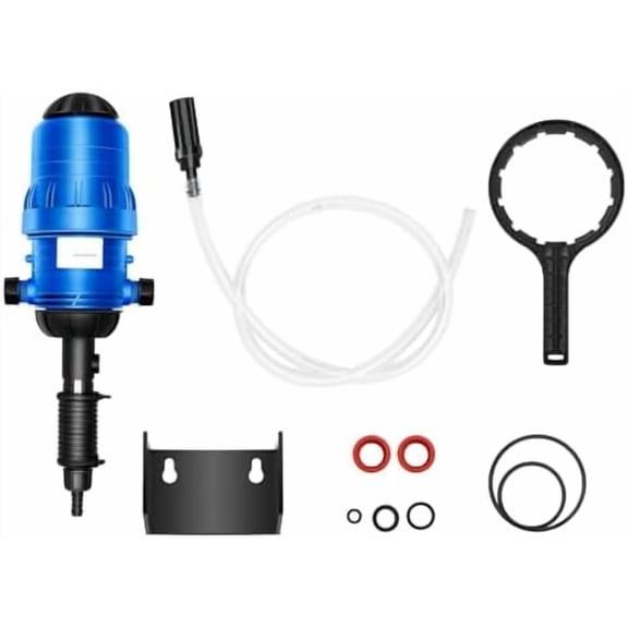 0.4%~4% Adjustable Fertilizer Injector, Chemical Liquid Doser Dispenser, Liquid Dosing Pump with 2.2~13 Gallons/H Flow Rate, Drip Irrigation Fertilizer Injector for Livestock$$Garden &