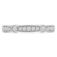 thumbnail image 1 of 0.4 CTW Round Diamond Vintage 0.75 Way Semi-Eternity Anniversary Wedding Band Ring in 14K White Gold - Size 7, 1 of 1