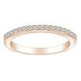 thumbnail image 1 of AFFY 0.4 Carat (Cttw) Round Shape White Natural Diamond Half Eternity Wedding Band Ring In 14k Solid Rose Gold Ring Size-6.5, 1 of 1