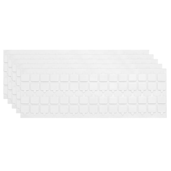 0.4" Double Sided Adhesive Dots, 300 Pcs Clear Sticky Tack, Square Mounting Putty Removable Adhesive Putty with Pull Tab for Wall Hanging Festival Party