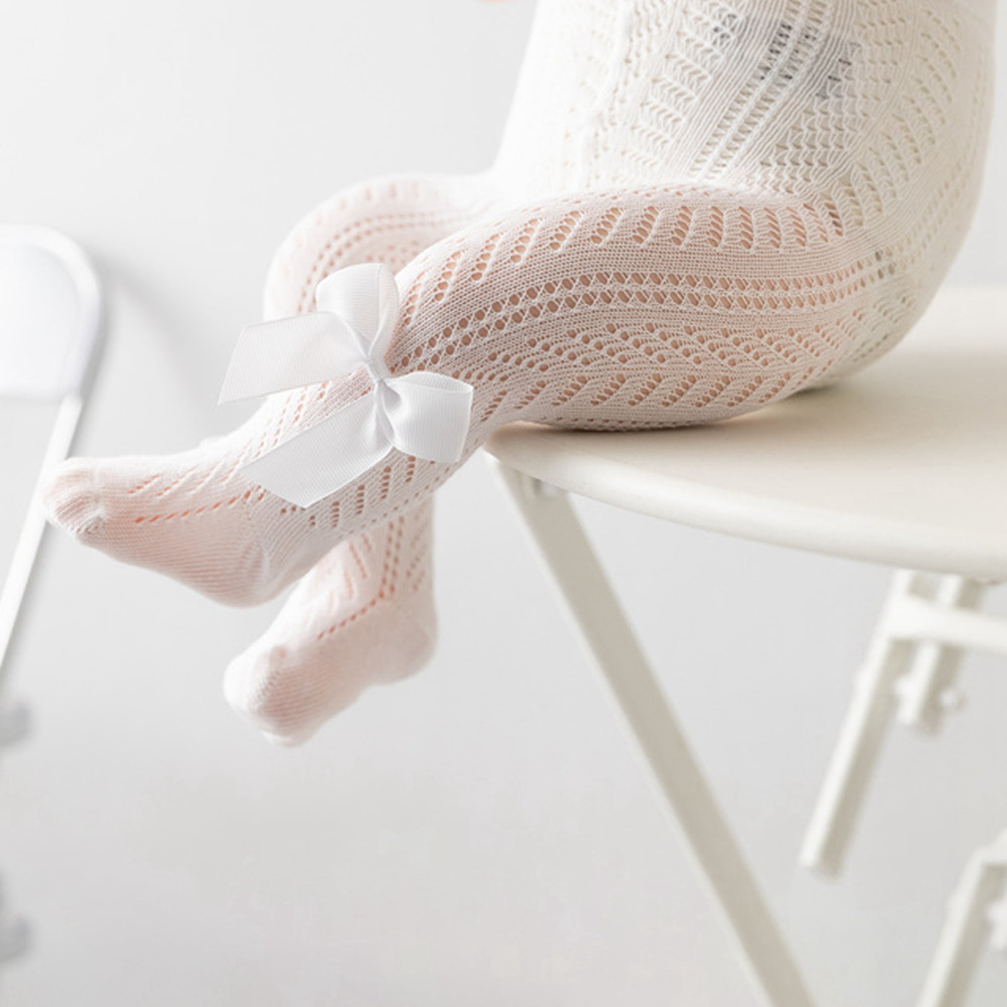 04 Years Baby Girls Tights, Toddler Girls Cotton Pantyhose, Spring Summer Cable Knit Leggings