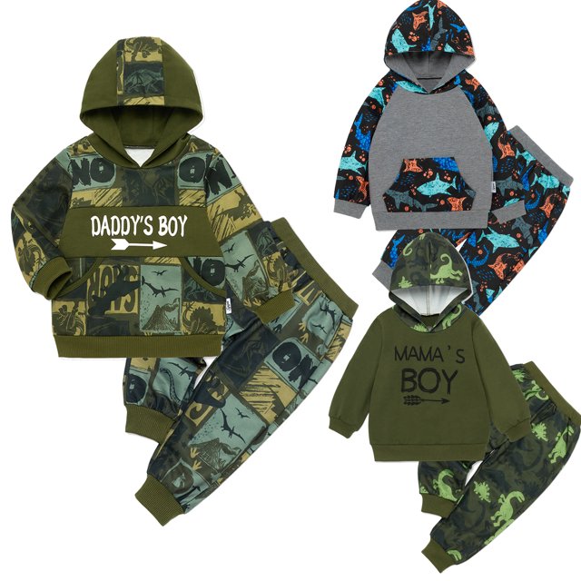 04 Years Toddler Baby Boy Clothes Long Sleeve Hooded Pullover Tops