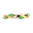 thumbnail image 1 of 0.4 ctw Wedding Band for Women - 14K Yellow Gold Simulated Green Diamond Stackable Eternity Ring, 1 of 6