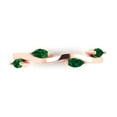 thumbnail image 1 of 0.4 ctw Wedding Band for Women - 18K Rose Gold Simulated Emerald Stackable Eternity Ring, 1 of 6
