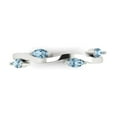 thumbnail image 1 of 0.4 ctw Wedding Band for Women - 18K White Gold Natural Sky Blue Topaz Stackable Eternity Ring, 1 of 6