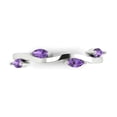 thumbnail image 1 of 0.4 ctw Wedding Band for Women - 18K White Gold Simulated Alexandrite Stackable Eternity Ring, 1 of 6