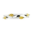 thumbnail image 1 of 0.4 ctw Wedding Band for Women - 18K White Gold Simulated Yellow Diamond Stackable Eternity Ring, 1 of 6