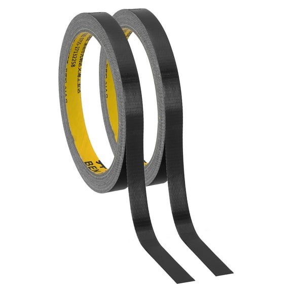 Uxcell 0.4"x0.01" Bookbinding Tape 2 Roll 11 Yard Cloth Bookbinding Repair Tape Book Binding Tape Self Adhesive Black