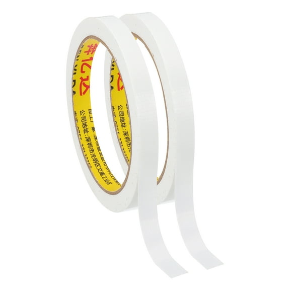 Uxcell 0.4"x0.01" Bookbinding Tape 2 Roll 11 Yard Cloth Bookbinding Repair Tape Book Binding Tape Self Adhesive White
