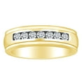 thumbnail image 1 of AFFY 0.40 Carat (Cttw) Round Shape White Natural Diamond Anniversary Wedding Band Ring In 14k Solid Yellow Gold Ring Size-8, 1 of 1