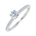 thumbnail image 1 of 0.40 Carat Prong Set Solitaire Diamond Engagement Ring Band in 14K White Gold (Ring Size 5), 1 of 5