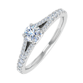 thumbnail image 1 of 0.40 Carat Prong Set Solitaire Diamond Engagement Ring Band in 14K White Gold (Ring Size 7), 1 of 5