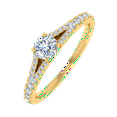 thumbnail image 1 of 0.40 Carat Prong Set Solitaire Diamond Engagement Ring Band in 14K Yellow Gold (Ring Size 5.5), 1 of 5