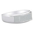 thumbnail image 1 of AFFY 0.40 Carat Round Shape White Natural Diamond Men's Wedding Band Ring 14K Rose Gold Over Sterling Silver Ring Size-12.5, 1 of 1