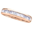 thumbnail image 1 of 0.40 Carat (ctw) 10K Rose Gold Baguette White Diamond Ladies Anniversary Wedding Stackable Band, 1 of 1