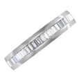 thumbnail image 1 of 0.40 Carat (ctw) 10K White Gold Baguette Cut Diamond Ladies Stackable Anniversary Wedding Band, 1 of 1