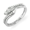 thumbnail image 1 of 0.40 Carat (ctw) 14k White Gold Round Diamond Ladies Bridal Ring Engagement Matching Band Set, 1 of 4