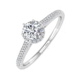 thumbnail image 1 of 0.40 ctw Floating Halo Designer Engagement Ring in 14K White Gold (Ring Size 5.5) (I1-I2 Clarity), 1 of 6