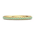 thumbnail image 1 of 0.40Ctw Natural Emerald Stackable Women Valentines Day Gifts Ring Gift Her 925 Sterling Silver Gold Vermeil, 1 of 3