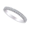 thumbnail image 1 of AFFY 0.41 Carat Round Shape White Natural Diamond Wedding Engagement Band Ring 18K Solid White Gold Ring Size-6, 1 of 1