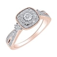 thumbnail image 1 of AFFY 0.41 Carats Round Shape White Natural Diamond Halo Engagement Wedding Ring Solid 14k Rose Gold, 1 of 1