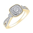thumbnail image 1 of AFFY 0.41 Carats Round Shape White Natural Diamond Halo Engagement Wedding Ring Solid 14k Yellow Gold, 1 of 1