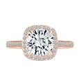 thumbnail image 1 of AFFY (0.41 Cttw) Round Shape White Natural Diamond Semi Mount Engagement Ring In 14k Solid Rose Gold (I-J Color,I2-I3 Clarity) Ring Size-6.5, 1 of 3
