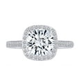 thumbnail image 1 of AFFY (0.41 Cttw) Round Shape White Natural Diamond Semi Mount Engagement Ring In 14k Solid White Gold (I-J Color,I2-I3 Clarity) Ring Size-9.5, 1 of 3