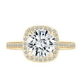 thumbnail image 1 of AFFY (0.41 Cttw) Round Shape White Natural Diamond Semi Mount Engagement Ring In 14k Solid Yellow Gold (I-J Color,I2-I3 Clarity) Ring Size-5, 1 of 3