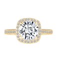 thumbnail image 1 of AFFY (0.41 Cttw) Round Shape White Natural Diamond Semi Mount Engagement Ring In 14k Solid Yellow Gold (I-J Color,I2-I3 Clarity) Ring Size-6, 1 of 3