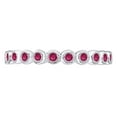 thumbnail image 1 of AFFY 0.42 Carat (Cttw) Round Simulated Pink Ruby Vintage Style Engagement Band Ring 14K Solid White Gold Ring Size-5, 1 of 4