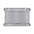 thumbnail image 1 of AFFY 0.42 Carat Round White Natural Diamond Men's Promise Ring 14K White Gold Over Sterling Silver Ring Size-12.5, 1 of 1