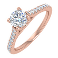 thumbnail image 1 of 0.42 Carat Solitaire Diamond Engagement Ring in 14K Rose Gold (Ring Size 7.5), 1 of 5