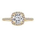 thumbnail image 1 of AFFY (0.42 Cttw) Round Shape White Natural Diamond Semi Mount Engagement Ring In 14k Solid Yellow Gold (I-J Color, I2-I3 Clarity) Ring Size-11, 1 of 3